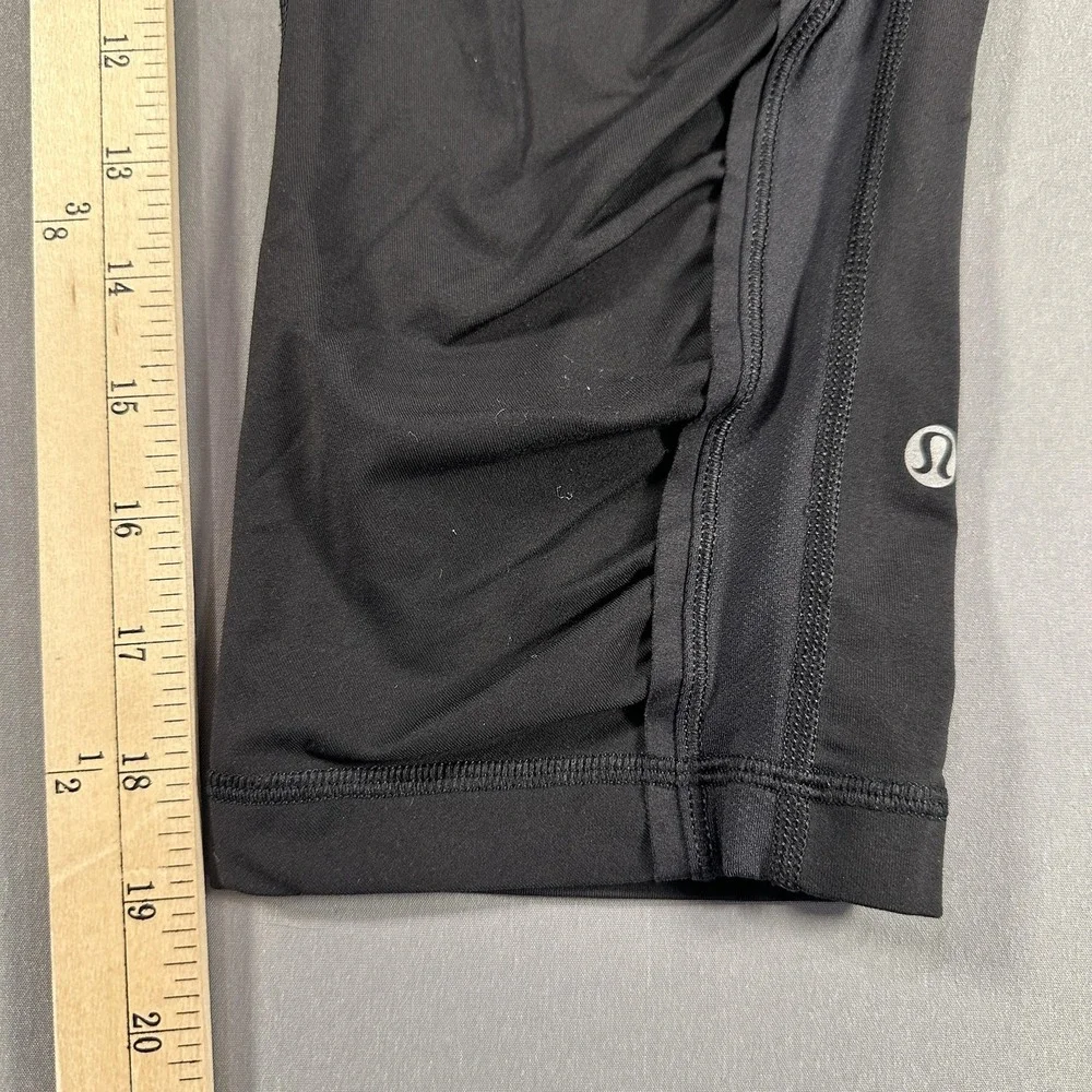 Lululemon Leggings Womens 10 Black Colorblock Capri Yoga Athletic Gym Ruched
